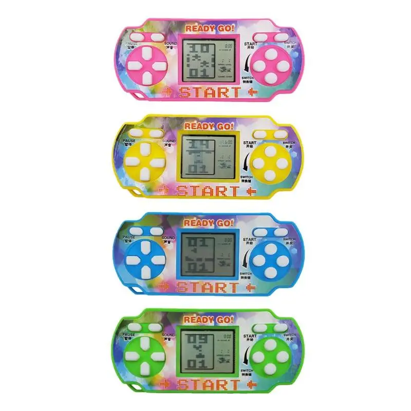 

Portable Mini Tetris Game Console LCD Handheld Game Players Children Educational Toy Anti-stress Electronic Toy Random Color
