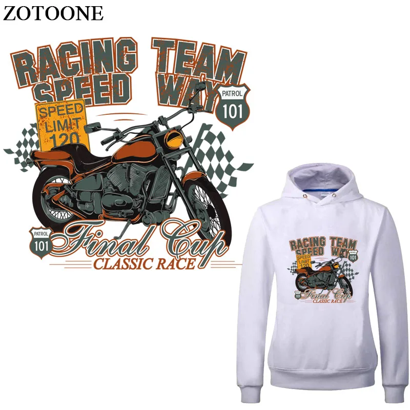 

ZOTOONE Motorcycle Clothes Patches Legendary Rider Heat Transfer Patch Ironing Stickers DIY Accessory A-level Washable Appliques