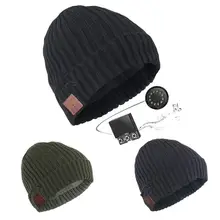 V4.2 Bluetooth вязаная шапка бини беспроводная гарнитура зимняя Музыка динамик шапка для наружного бег горный туризм