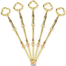 5 x золотистые цветочные мотивы мини Mittellochausstech для 2 до 3 этаж Многоуровневая напольная тарелка свадебный торт стенд 21 см