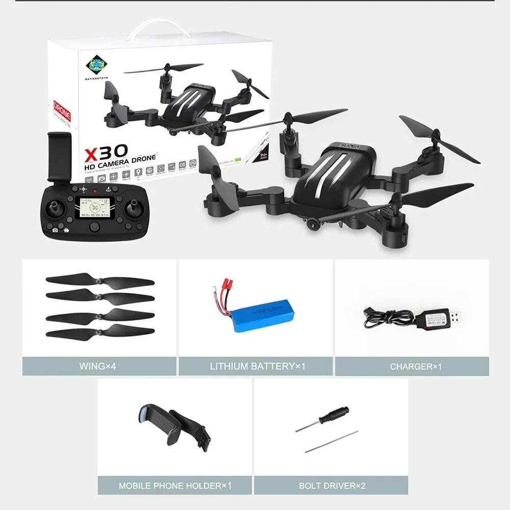 BAYANGTOYS X30 Радиоуправляемый Дрон 2 4 г с 8MP 5G 1080P WiFi FPV HD камера GPS самолет складной
