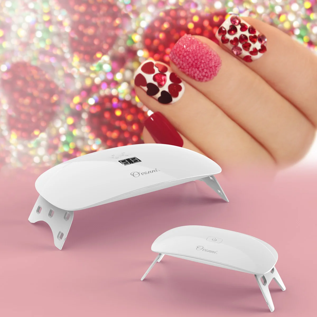 Ovonni 24W Nail Lamp Sunlight LED Light Machine Nail Polish Dryer With A MINI 6W Nail Dryer DIY