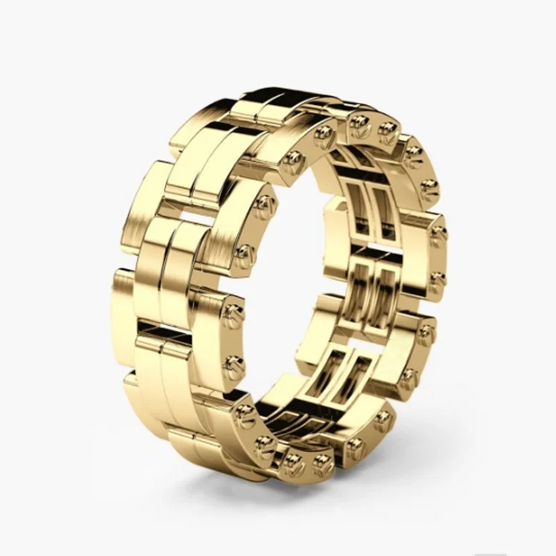 

New Punk Style Rings for Women Men Silver Rose Gold Color Finger Jewelry Wedding Engagement Ring