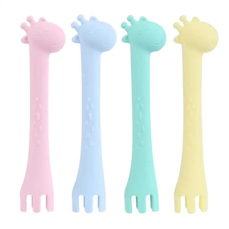 

Teether Teething Pacifier Feeding 3 in 1 Baby Care Pacifier Infant Spoons Feeding Dishes Tableware for Children Silicone Baby