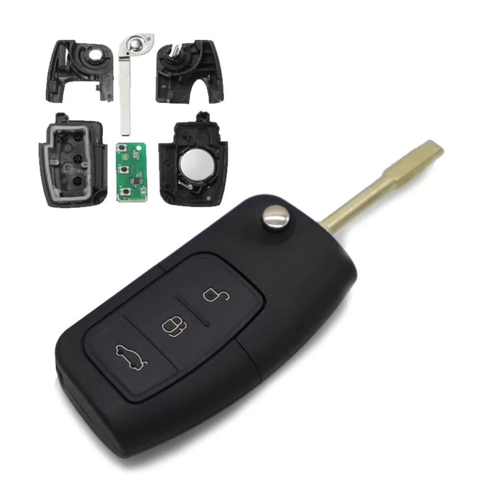 

3 Buttons Remote Flip Key Fob Case Universal For Ford Focus Max Galaxy Mondeo AU