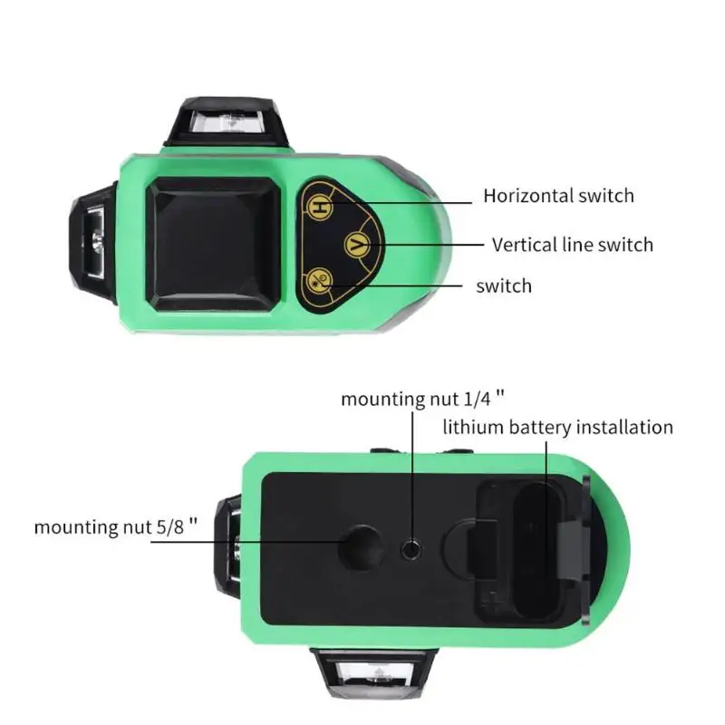 High precision Laser Level Self-Leveling 360 Horizontal Vertical Cross Green Laser Beam Line Measuring Instrument