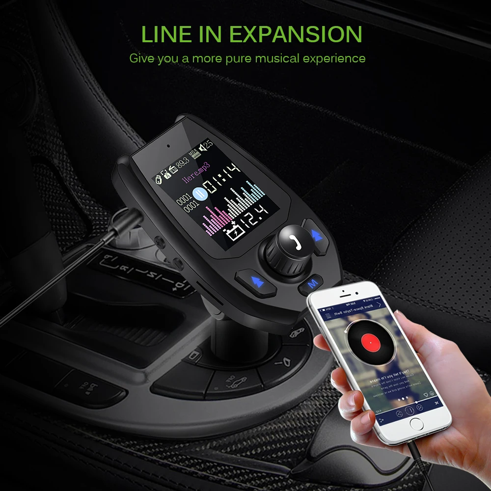 Автомобильный комплект Bluetooth автомобильный аудио mp3 плеер с 3 1 А быстрая зарядка