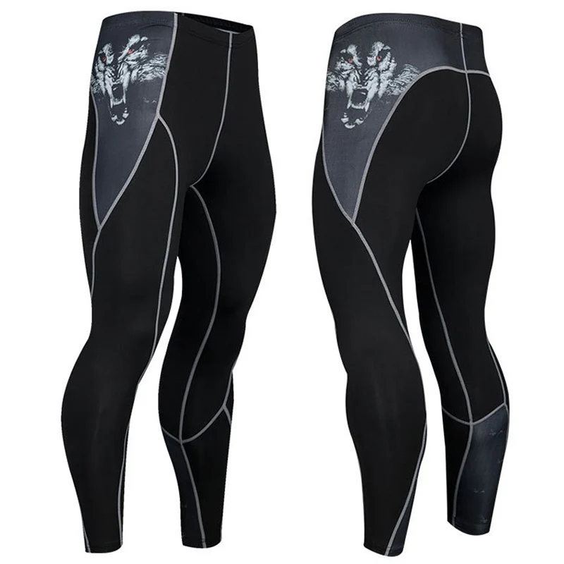 Rashgard male 2019 winter 3D Teen Wolf Set Men Compression Clothing Crossfit Thermal Underwear Men's Fitness Set MMA Clothing