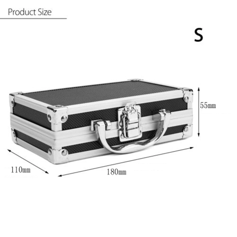 Портативный сплав ящик для инструментов чемодан багажный инструмент Алюминиевый ящик для хранения Маленький/большой размер Чехол Органайзер для путешествий