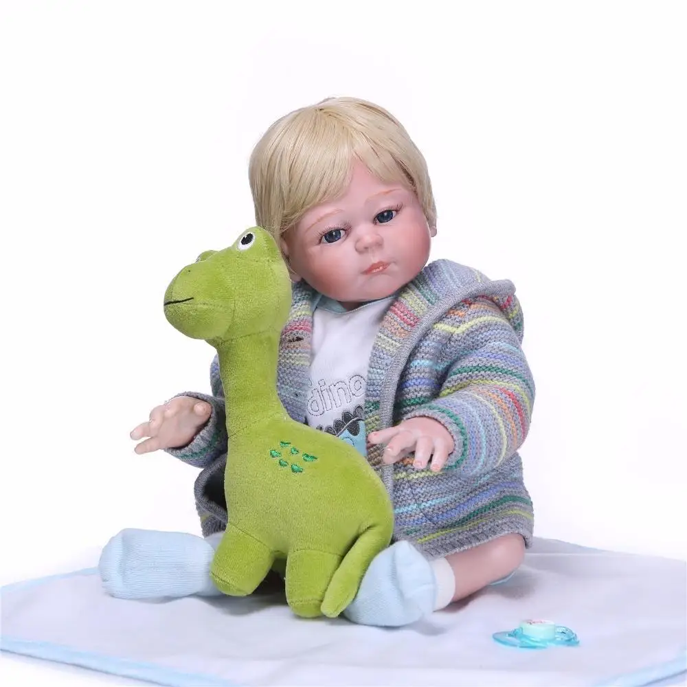 

50cm Full Silicone Vinyl Baby Boy Doll NPK Lifelike Newborn Dolls Soft Lovely Boy Reborn Dolls Babies Christmas Gifts