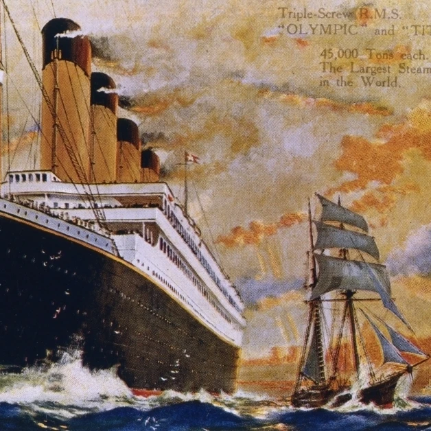 Rms Titanic And Olympic Postcard Poster Print By Mary Evans Picture Libraryonslow Auctions Limited (24 X 18) | Дом и сад