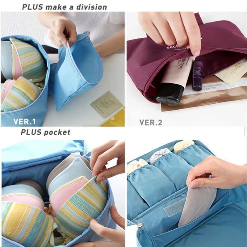 Brand New Women Girl Travel Underwear Bra Bag Drawer Organizers Cosmetic Makeup Toiletry Wash Storage Cases