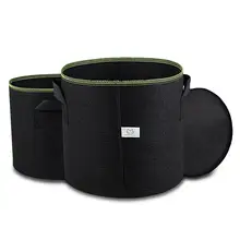 3/5/7/10/15 galões engrossamento preto tela pote planta bolsa recipiente de raiz com alças smart pots ideal para plantas que crescem