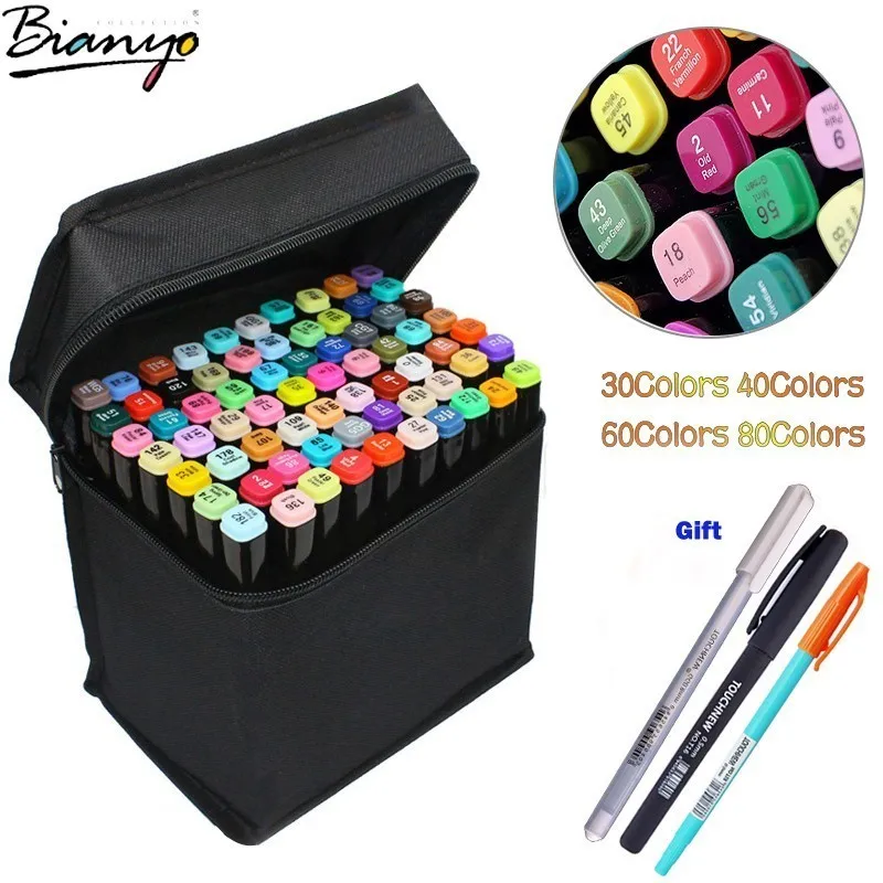 TOUCHNEW Sell third-generation marker 128-color double-headed alcohol pen to buy more than 5 gift bags wholesale | Канцтовары для