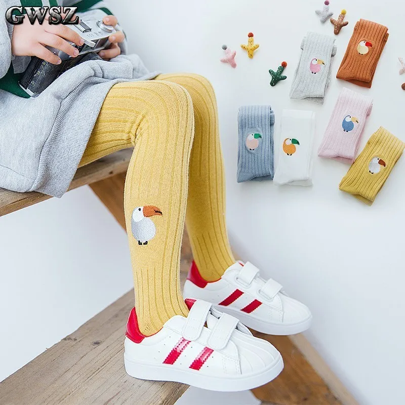 

2019 Cute Kids Cotton Tights for Girls Lovely Children Girl Tight with cartoon Kids Stocking Pantyhose Girls Underwear Clothing