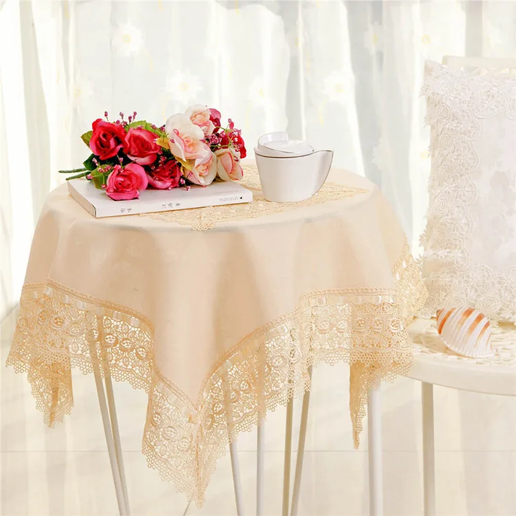 lace ribbon tablecloth Household pastoral tablecloth tea table cloth tray mat heat insulation mat low-cost wholesale