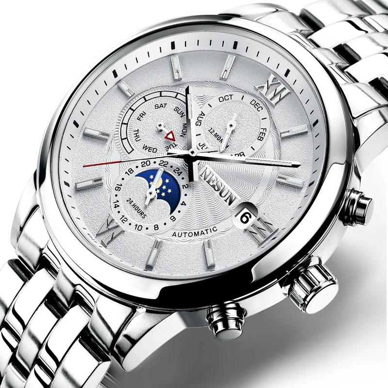 

Switzerland Nesun Watch Men Luxury Brand Automatic Mechanical Men Watches Sapphire relogio masculino Luminous Waterproof N9027-6