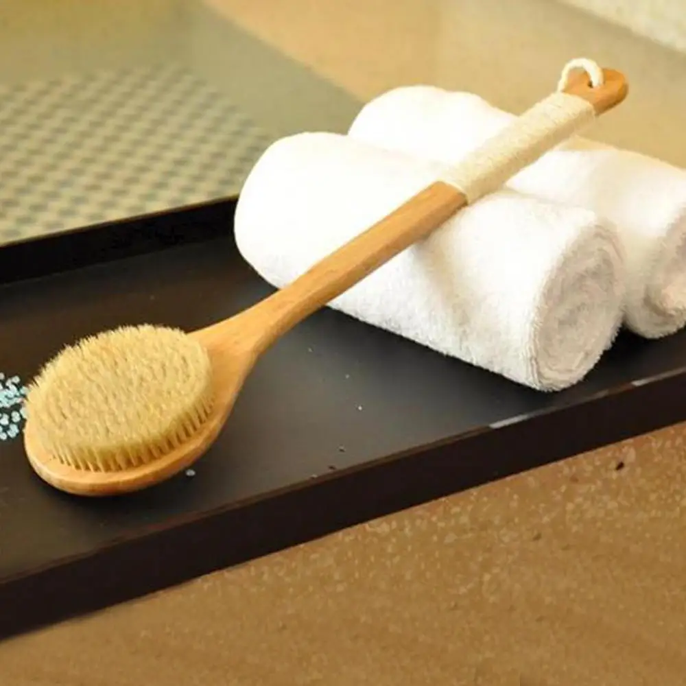 1pc Bathroom Products Long Handled Body Bath Back Brush Scrubber