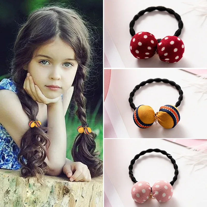 New Arrival Balls Rubber Band For Baby Cute Fabrics Ball Type Elastic