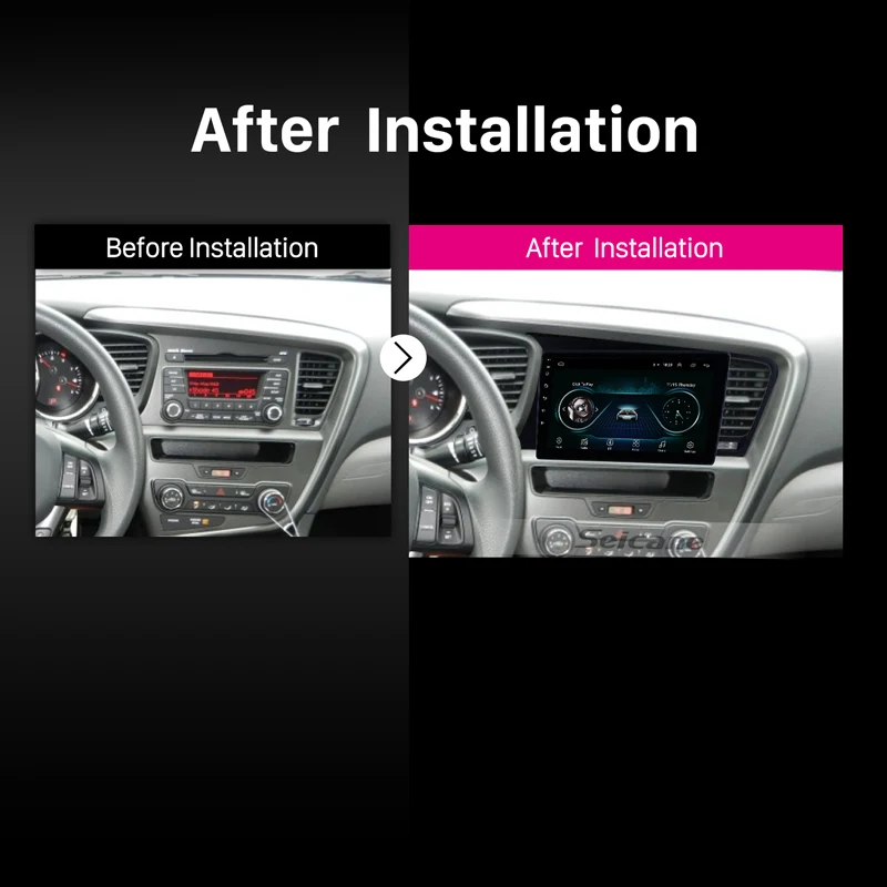 Perfect Seicane 9" touchscreen Android 8.1 GPS Navigation System for 2011 2012-2014 Kia k5 LHD Car Stereo WIFI Bluetooth SWC Digital TV 5
