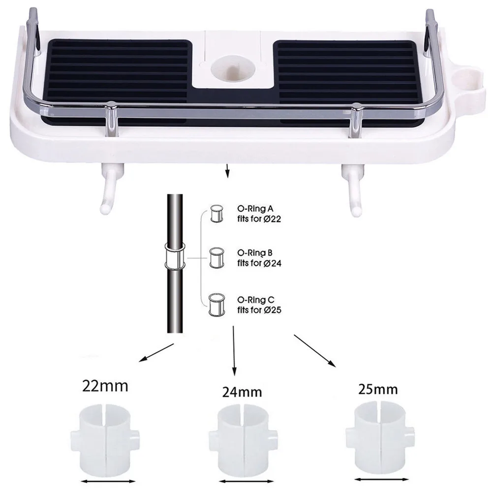 قابل للتعديل الحمام تخزين الرف حامل قضيب الدُش شنت الشامبو هلام استنزاف سلة تنظيمية للأدوات الحمام اكسسوارات