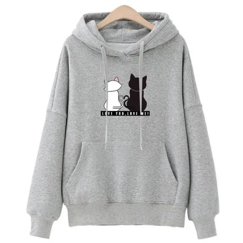  MISSKY Women Thick Sweatershirts Fashion Loose Hooded Pullover Casual Long Sleeve Shirt Sweatshirt 