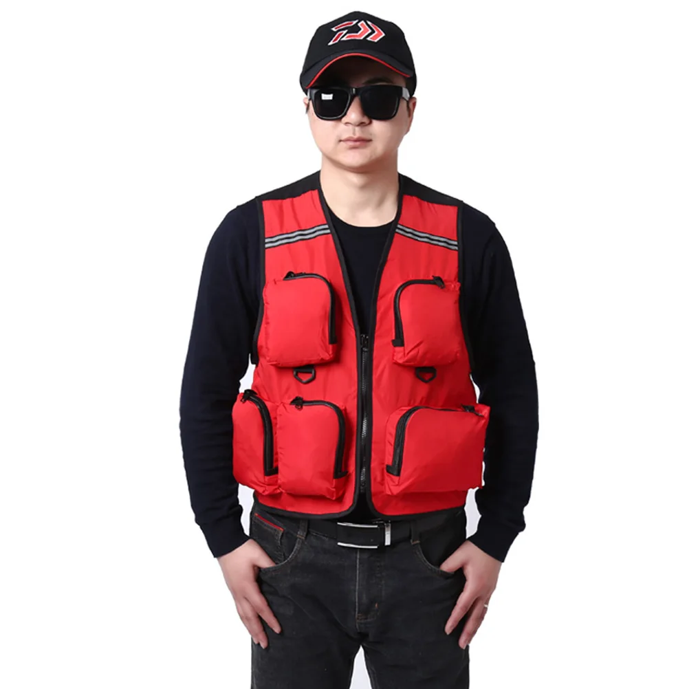 

Fishing Vest with Multi Pockets Travel Photography Vest Outdoor Hunting Breathable Jackets 3 Colors
