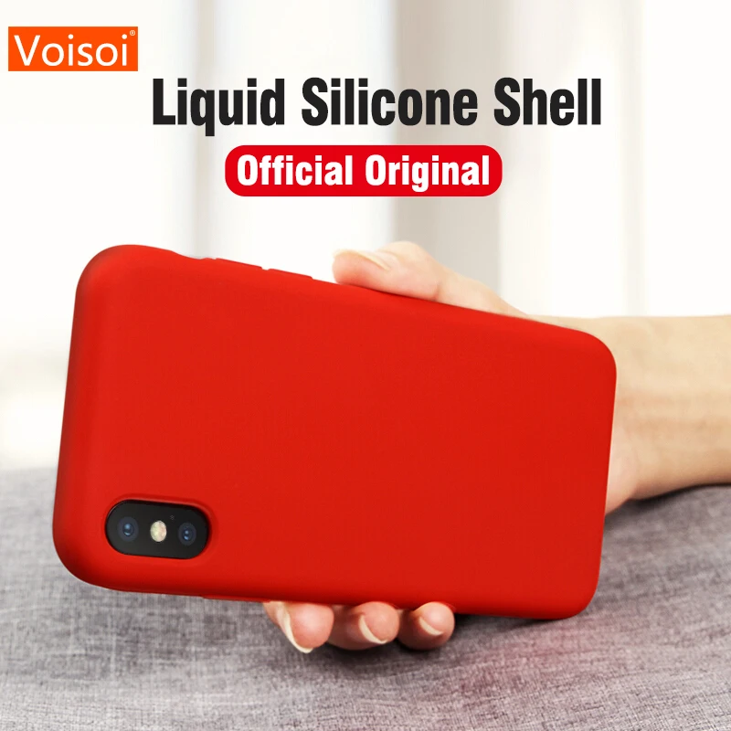

Luxury Liquid Silicone Case For iPhone X 10 Xs Max XR Smooth Candy Color Silicon Case For iPhone 7 8 6 6s Plus Coque Phone Cover
