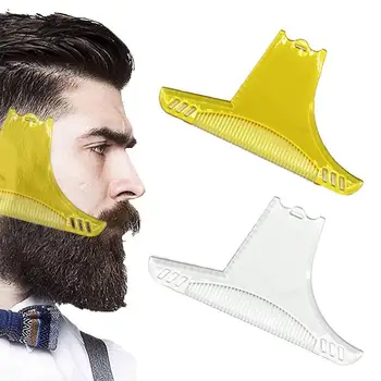 

Fashion Beard Shaping Tool 8 In 1 Beard Comb Multi-liner Beard Shaper Template Comb Kit Transparent Works With Any Beard Razor