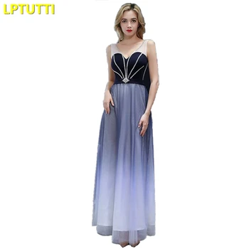 

LPTUTTI Beading Crystal Gratuating New For Women Elegant Date Ceremony Party Prom Gown Formal Gala Luxury Long Evening Dress