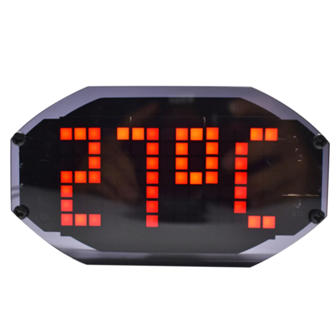 

DIY LED Dot Matrix Desktop Desk Clock With Temperature Holiday Birthday Reminder Function Home Table Decor Table Clock Stand