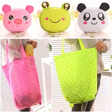 Эко многоразовая Складная хозяйственная сумка с милыми животными мультяшная Большая складная продуктовая сумка Портативная Повседневная прочная нейлоновая сумка для хранения#127