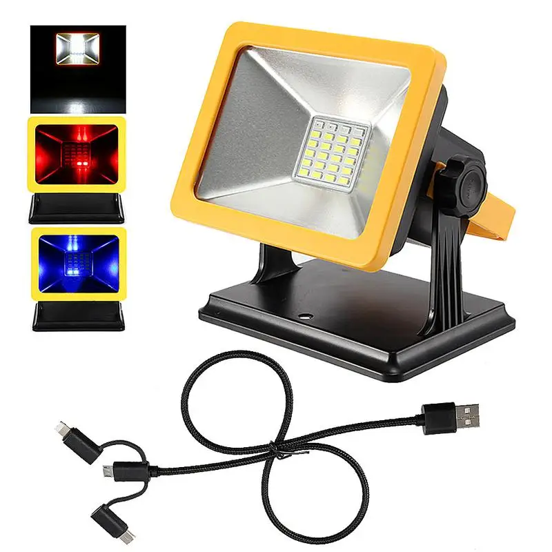 

15W Portable Charging Emergency Floodlight Warning Light Outdoor Super Bright Emergency Camping Basketball Court Lighting