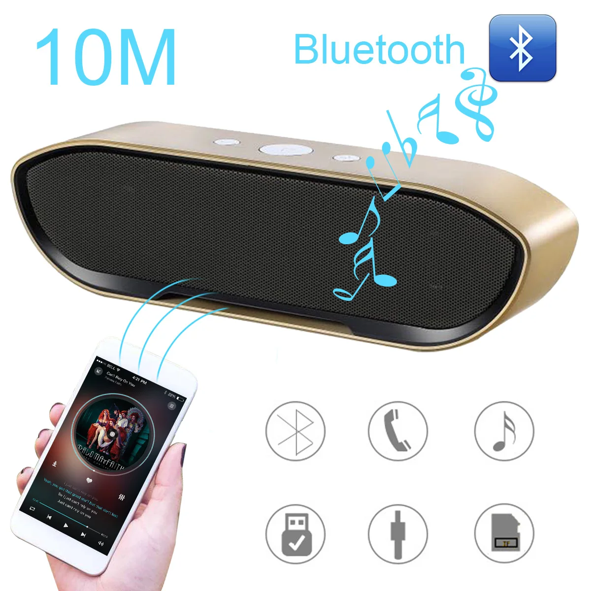 Беспроводной Bluetooth динамик мини портативный аудио двухканальный сабвуфер