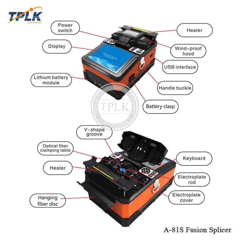 Лучшая цена A-81S полностью автоматическая оптоволоконной orange и зеленый FTTH волоконно-оптические сварочные Сращивание машина высокого качества