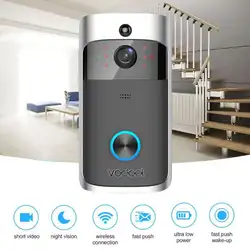 Vodool WPS безопасности Шифрование V5 Смарт Wi-Fi видео звонок 720 p визуальный вызова домофонный дверной звонок обнаружения движения видеообъектив