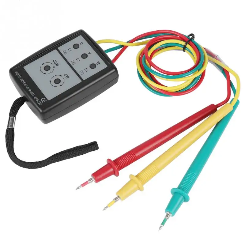 SP8030 цифровой индикатор вращения фазы светодиодный зуммер измеритель