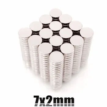 

WholeSale 1000PCS N35 Super Strong Round Disc De Imanes 7mm x 2mm Rare Earth Neodymium magnet 7*2 free shipping