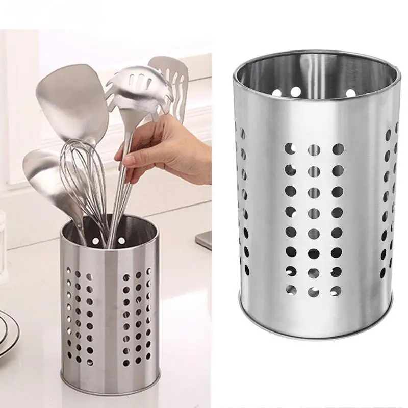 

New 1 Pc Professional Stainless Steel Storage Holder Chopsticks Cage Spoons Drain Rack Cutlery Storage Box kitchen Accessories