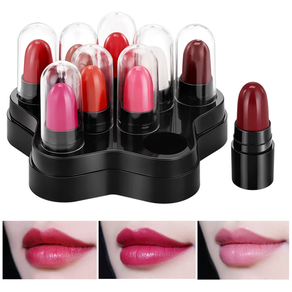 

10Pcs Mini Lipsticks Set Color Changing Waterproof Long Lasting Moisturizing Lipsticks