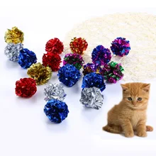 Sale 1PC font b Pet b font Products Cat Toys Multicolor Ring Paper Playing Interactive Crinkle