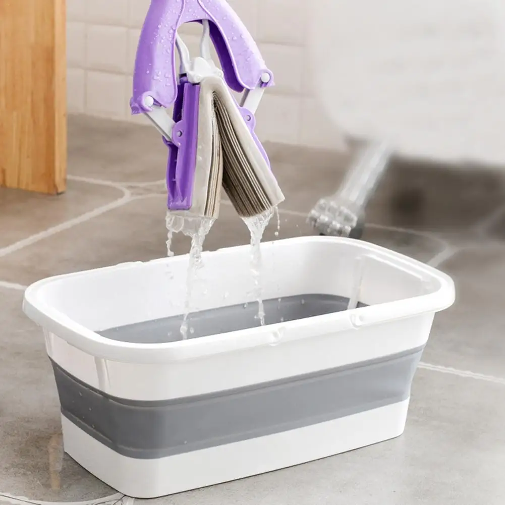 

Portable Folding Bucket Water Wash Basin Dishpan With Handle For Camping Fishing Outdoor Bath Basin Mop Bucket