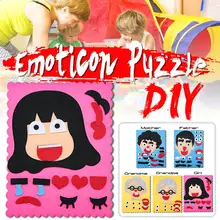 1 Набор, детская игрушка, сделай сам, головоломка для изменения эмоций, для обучения выражению лица, игрушки для детей, AN88