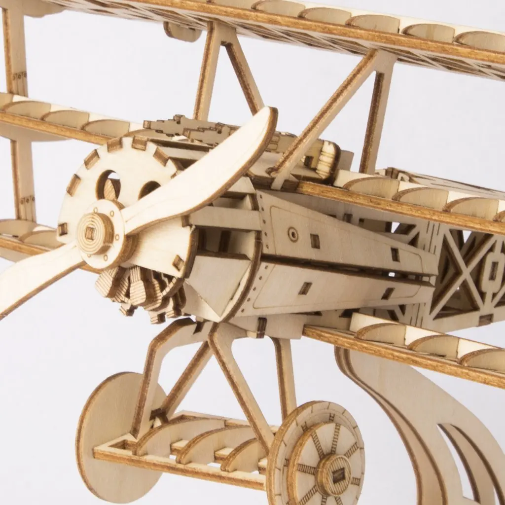 DIY 3D Cutting Wooden Airplane Puzzle Game Gift For Children Kids Model Building Kits Popular Toy Hobbies TG301