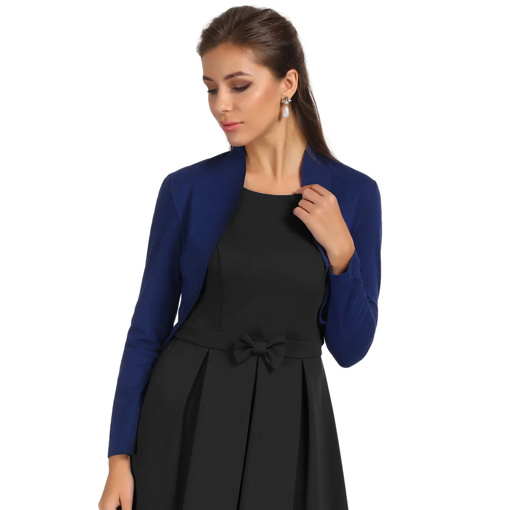 Belle Poque женское винтажное болеро с длинным рукавом открытой передней