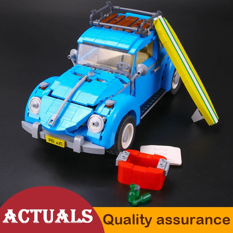 

21003 Famous Beetle Vehicle Building Blocks Model Blue Sky DIY Car Toy Kids Gifts Creator Expert 10252 Kits