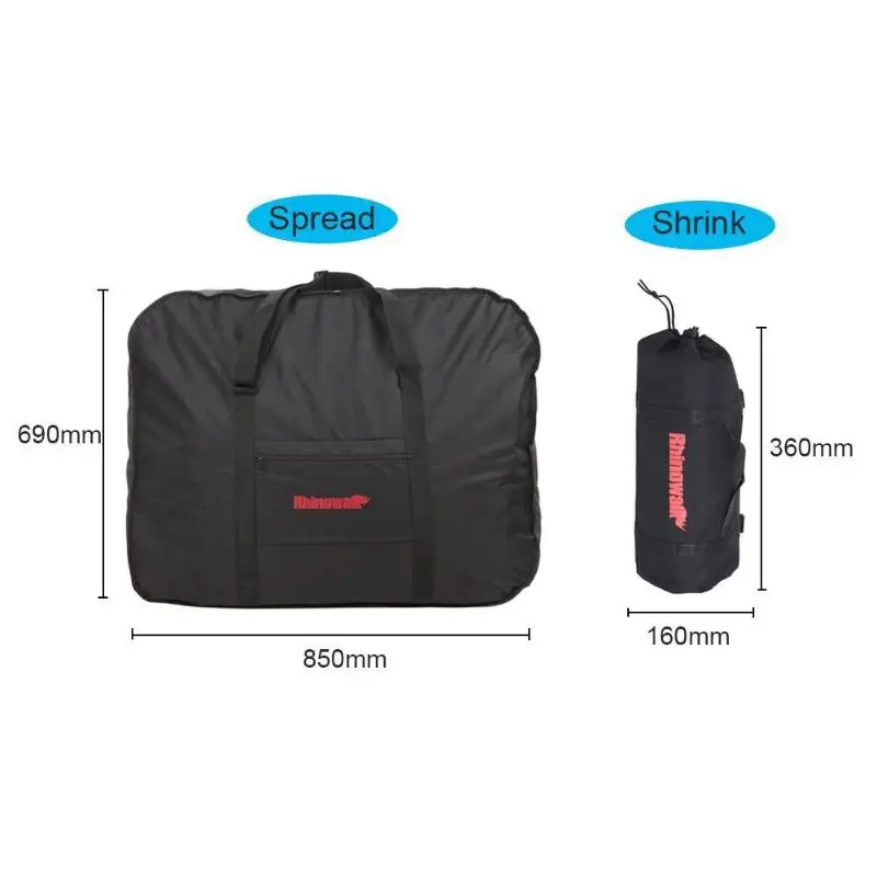 Sale RHINOWALK 20" Big Folding Bike Carrier Carry Packing Bag Foldable Bicycle Transport Bag Waterproof Loading Vehicle Pouch 4