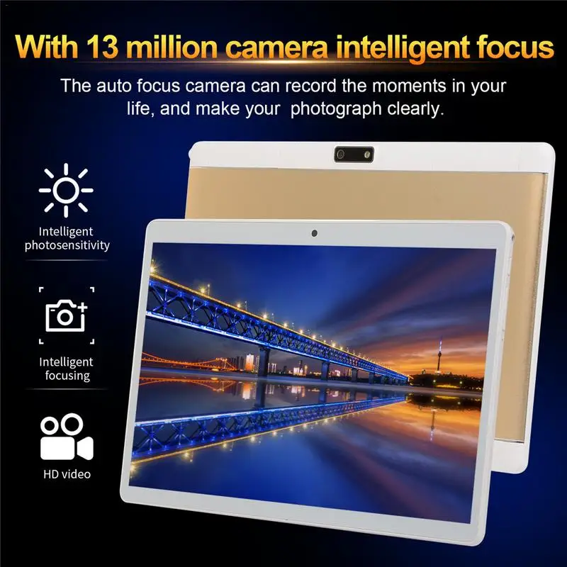 Portable Smart Tablet Ten Core 8G+256G Android 10.1 inch High Definition Screen 3G Wifi Bluetooth Call PC Laptop Camera Portable Smart Tablet Ten Core 8G+256G Android 10.1 inch High Definition Screen 3G Wifi Bluetooth Call PC Laptop Camera