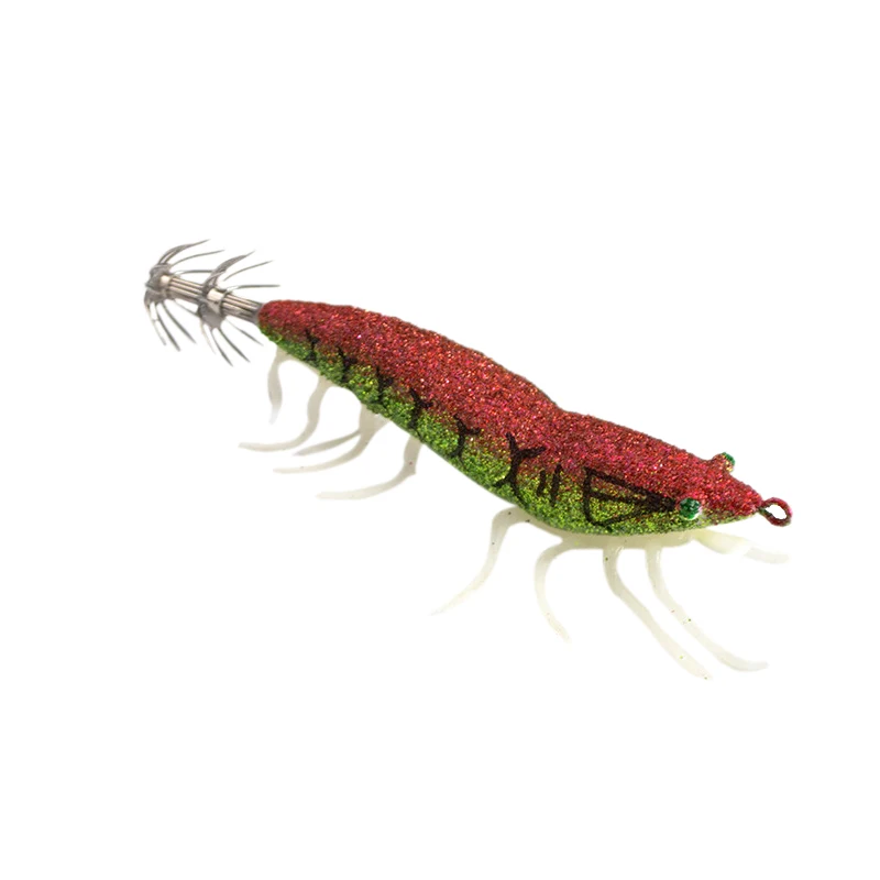 SEWS-wood shrimp hard plastic squid lure jigs for 115mm 20g 1 pcs/lot Artificial jigging Bait | Спорт и развлечения