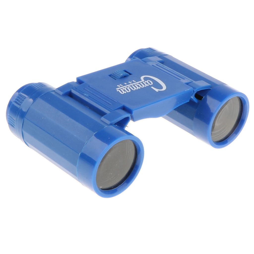 Toy Binoculars 5X30 Compact Foldable Binoculars Yellow with Neck Strap